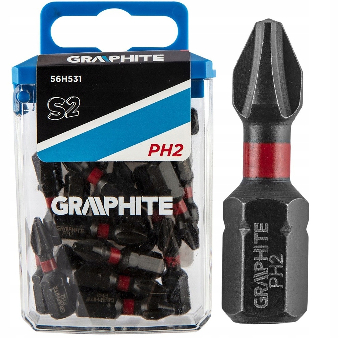 

Graphite Bity Udarowe PH2 x 25mm 20szt. 56H531