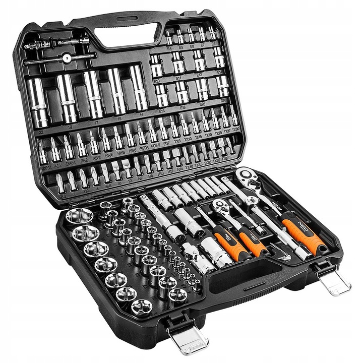 Neo Sada Nástrčných Kľúčov 110e 1/2" 1/4" Torx Bity Satén Wal