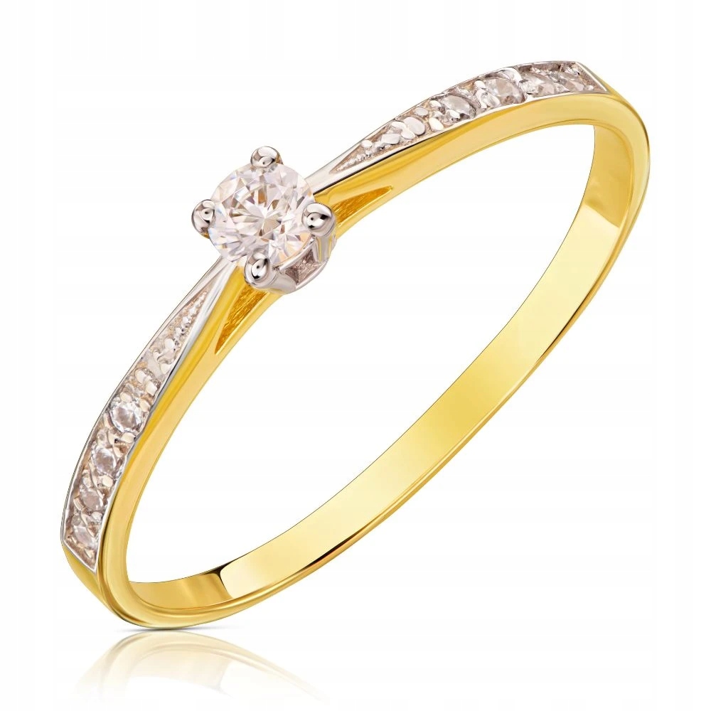 Zlatý Prstýnek Ryzosti 585 S Zirkonem Je Ideální Pro Zásnuby VEL.23