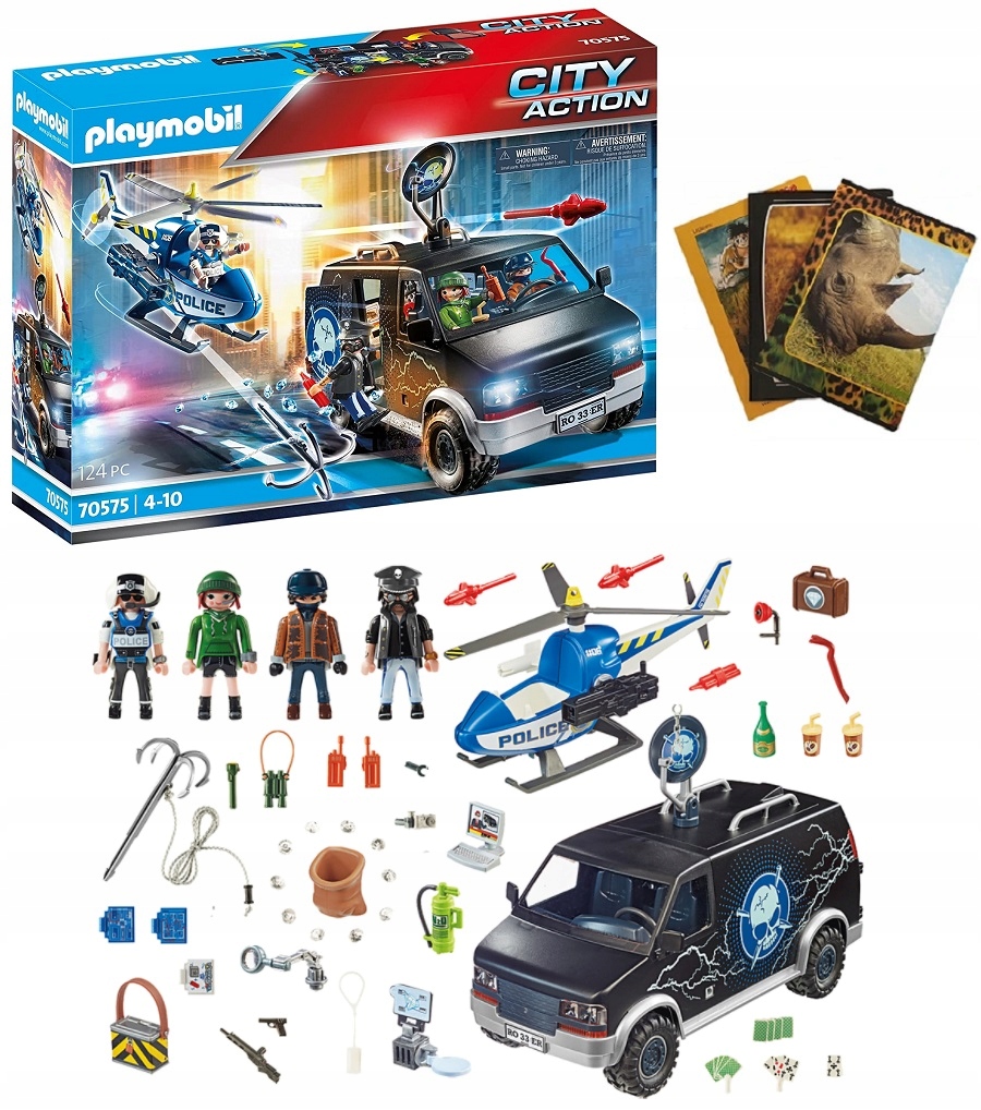 

Playmobil 70575 Pościg Policyjnym Helikopterem +%