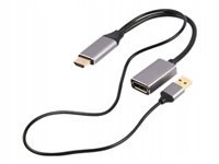 Adapter Hdmi męski do DisplayPort żeński Usb-a męski 4K Gembird Ahdmimdpf