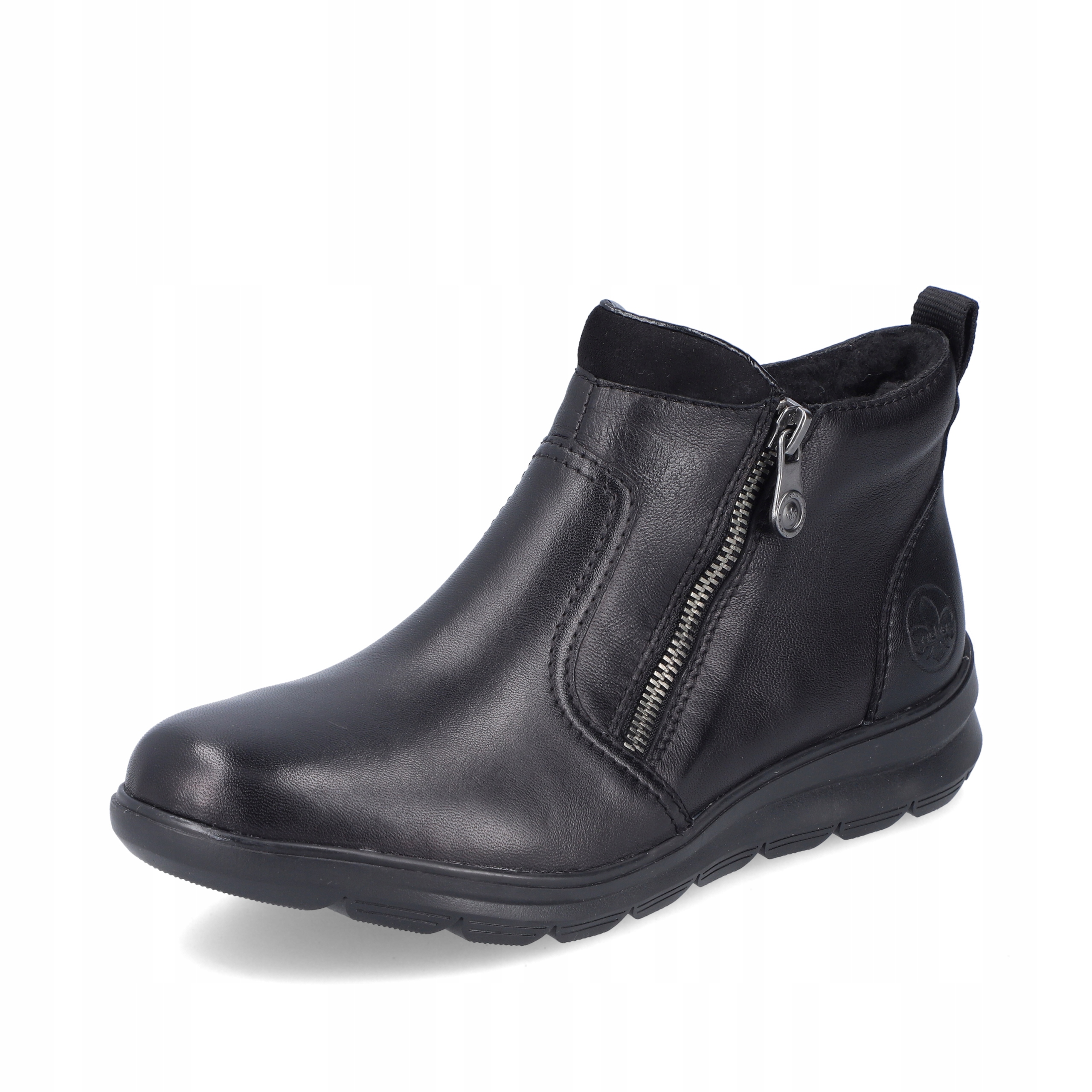 Rieker buty, półbuty, sneakersy, botki, trzewiki czarne skóra Z0060