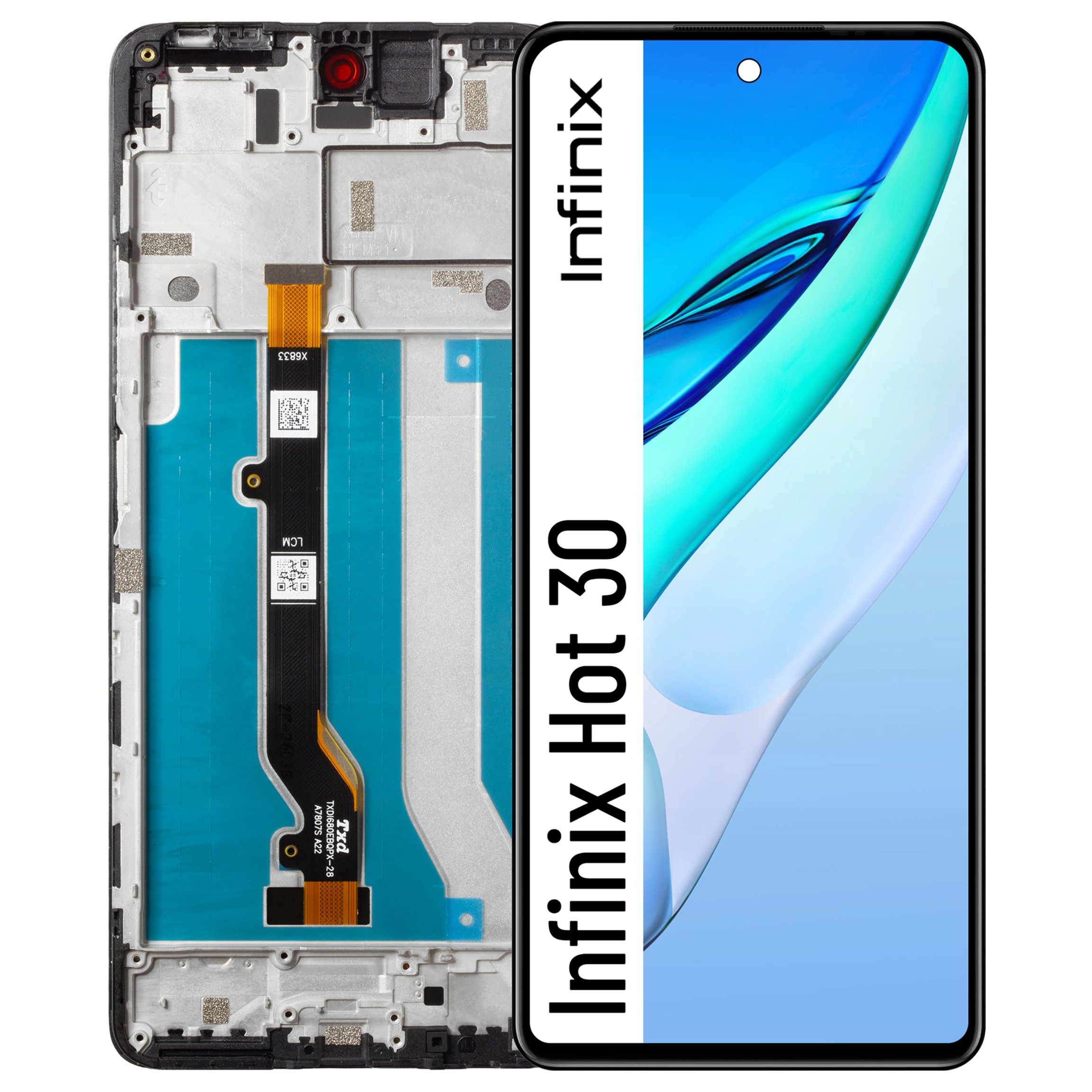 LCD displej pro Infinix Hot 30 4G Digitizer Displej Dotyk Rámeček