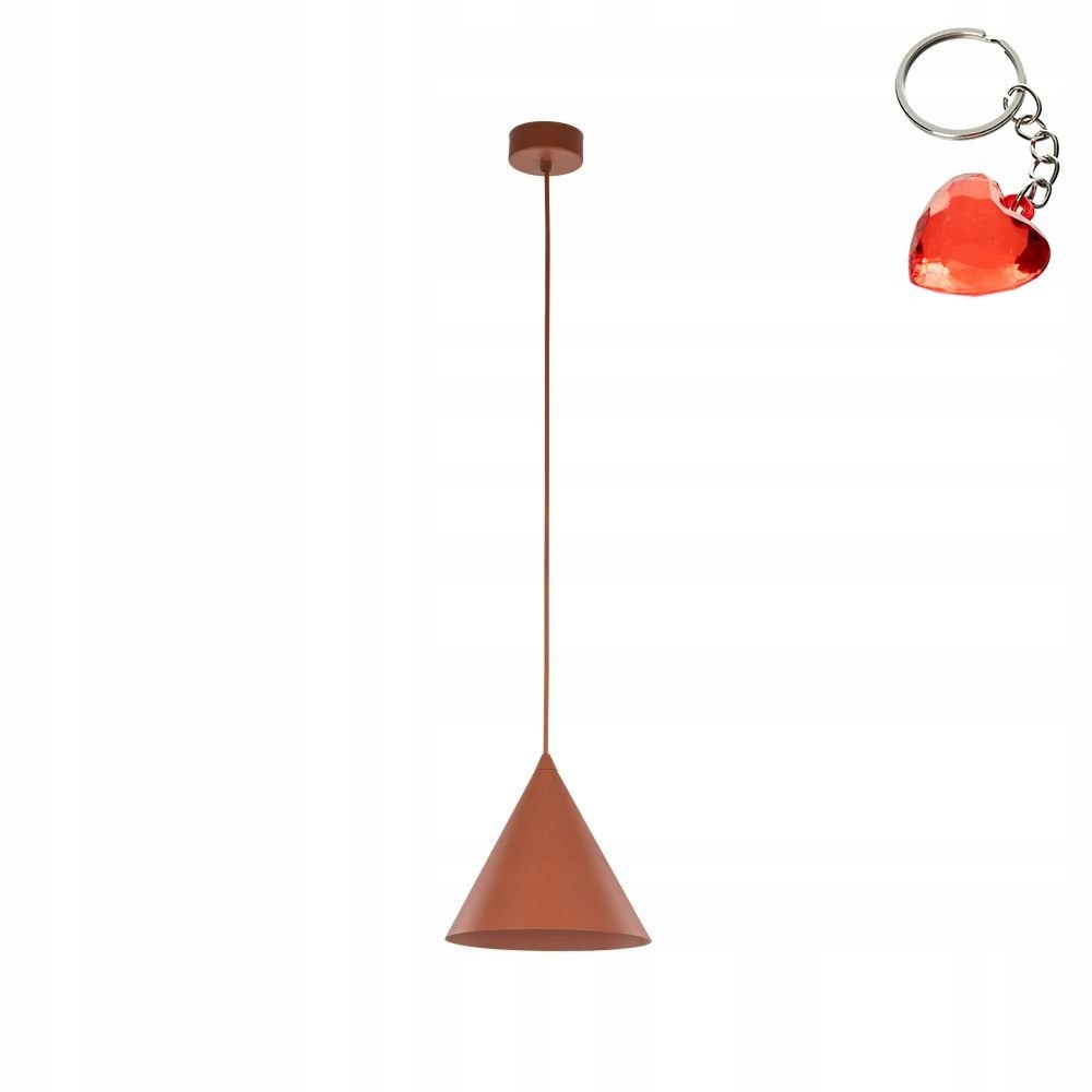 Závěsná lampa Zwis Cono Červená E27 Kov Regulace výšky Tk Lighting