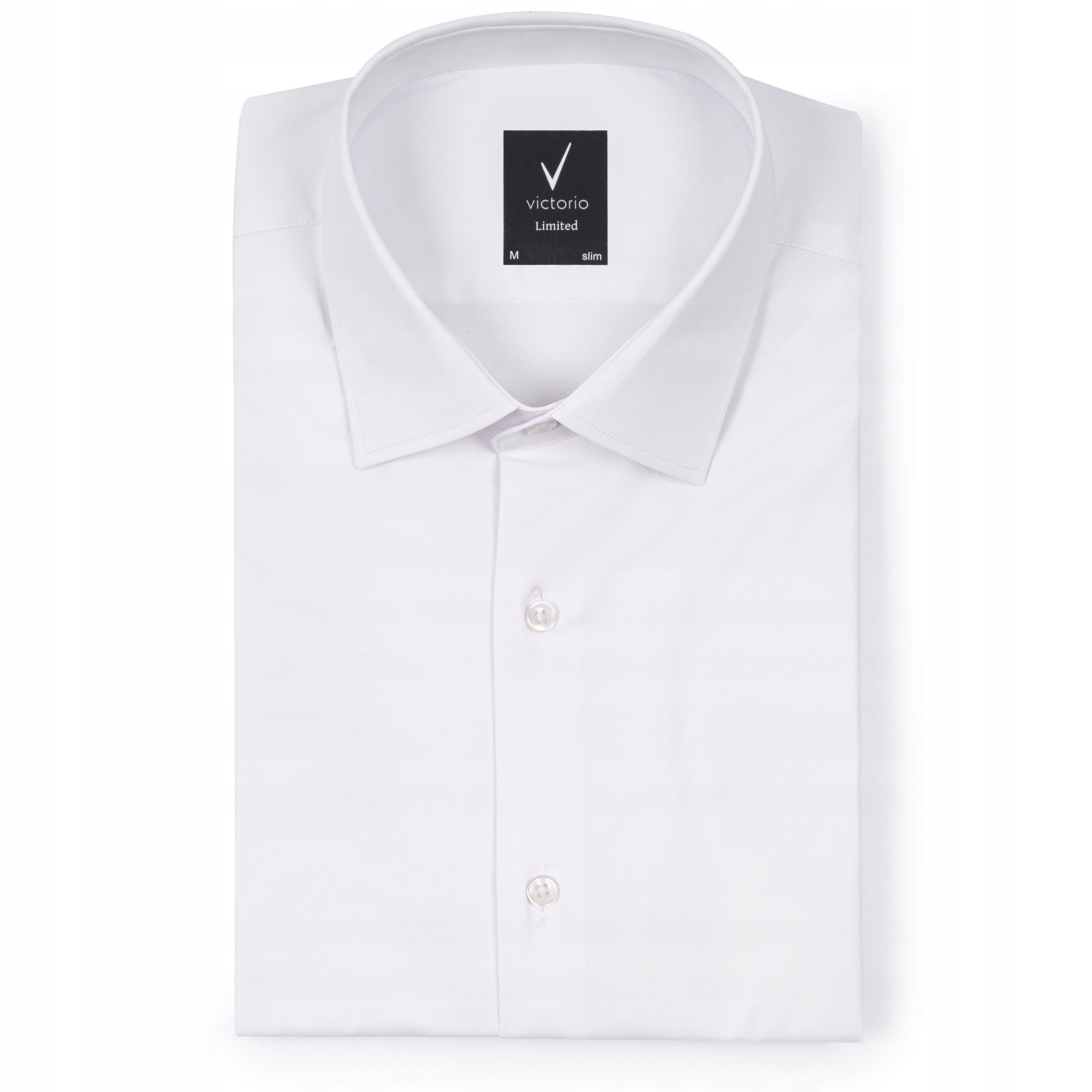 Koszula męska biała Struktura Bawełna dodatek Elastanu Classic L