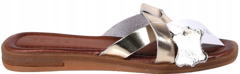 Dámské Nazouváky Z Lehké Zlaté Kůže Potocki Pro Každodenní Nošení Mini Koturna Styl