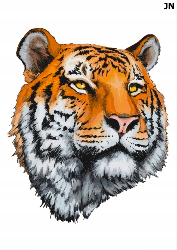 

PK16JN Duży Tatuaż tymczasowy Tygrys zmywalny