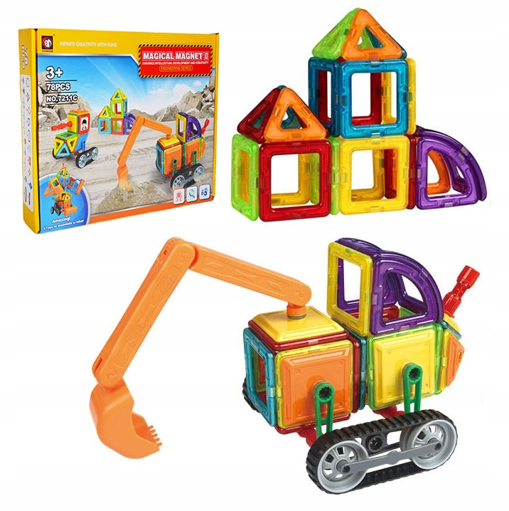 KREATYWNE KLOCKI MAGNETYCZNE MAGICAL MAGNET 78 EL