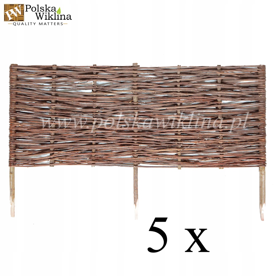 

Płotek wiklinowy obrzeże 100x40 palisada 5 Sztuk
