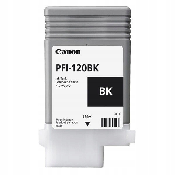 Originální inkoust cartridge Canon PFI120BK, černá (black), 130 ml, 2885C001, pro Canon TM-200,