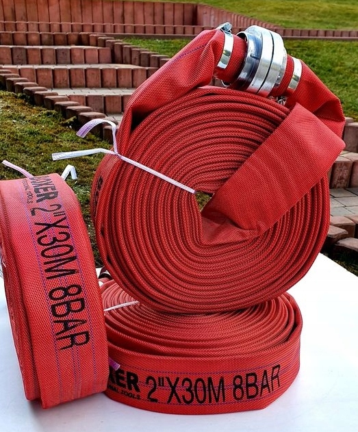 WĄŻ STRAŻACKI Parciany CZERWONY Do WODY Pompy Szamba Motopompy 2" cale 30m Marka Cherry