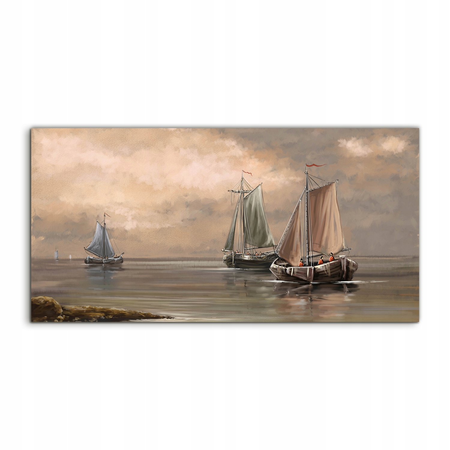 Akrylový obraz 100x50 závesný More Námorná Loď Rybár