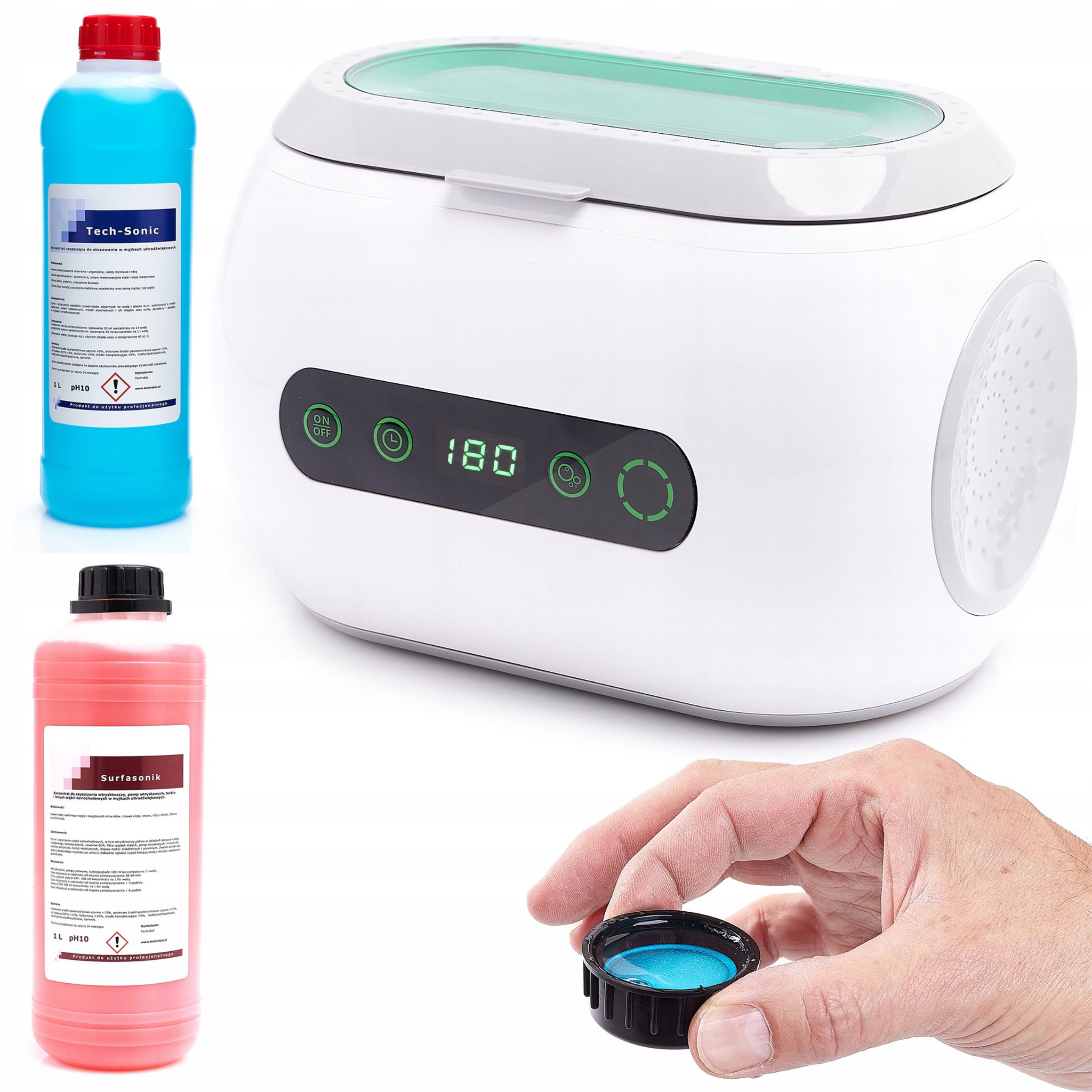 Ultrazvuková Myčka 35 W 600 ML Čištění Šperků 2 L Koncentrát Tekutiny