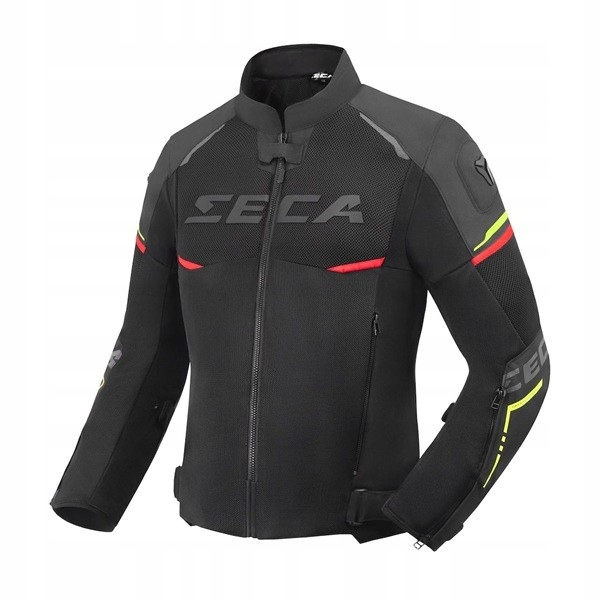 Seca Airflow III Black/red pánska textilná letná vetraná bunda 3XL
