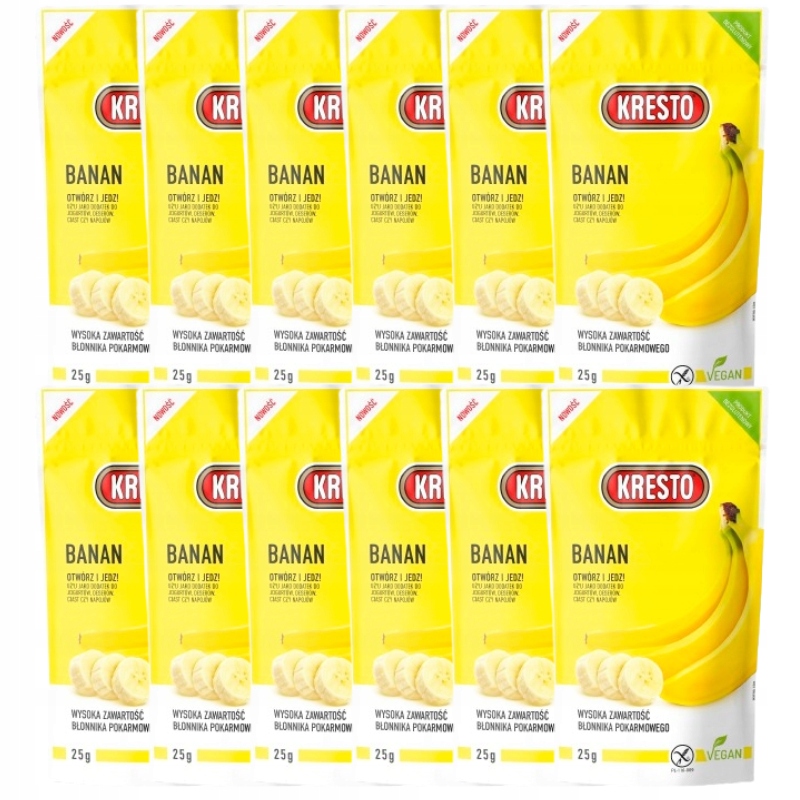 Lyofilizované ovoce Kresto Banán Chipsy 25 g