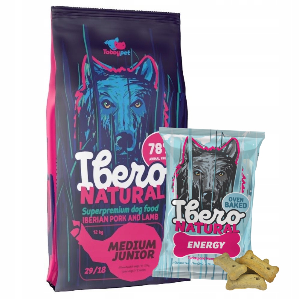 Levně Balíček pro štěňata středních plemen Ibero Medium Junior Snack Energy