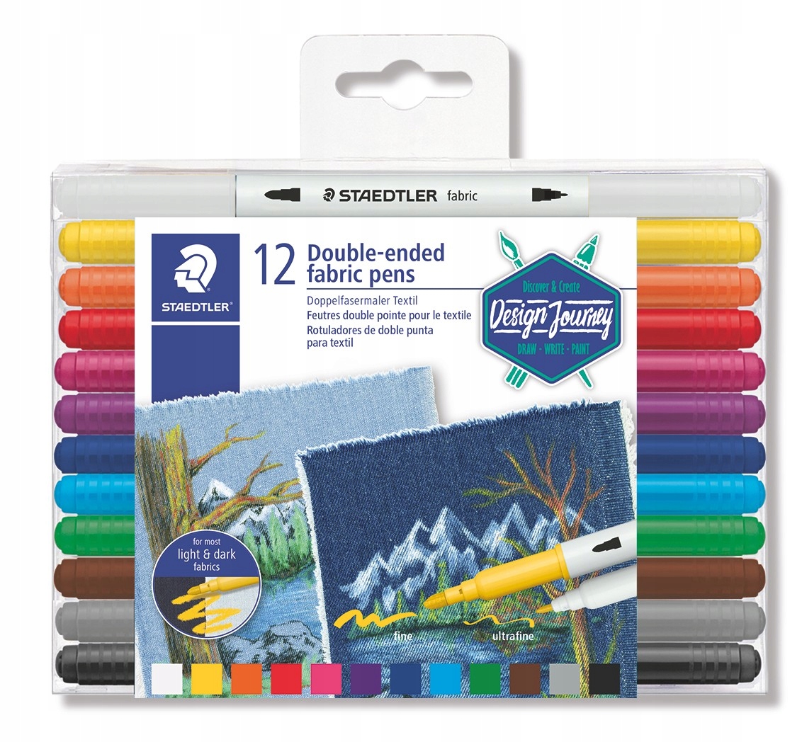 Fixy oboustranné 12 barev Staedtler