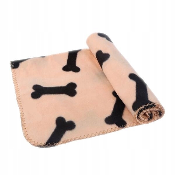 

Koc Dla Psa 100X160CM Polar W Kostki Beżowy Miękki