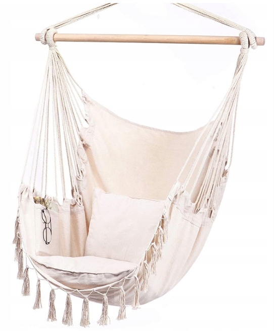 FOTEL WISZĄCY BOCIANIE GNIAZDO BOHO BOCIANIE GNIAZDO HAMAK POKÓJ 2 PODUSZKI Marka inna