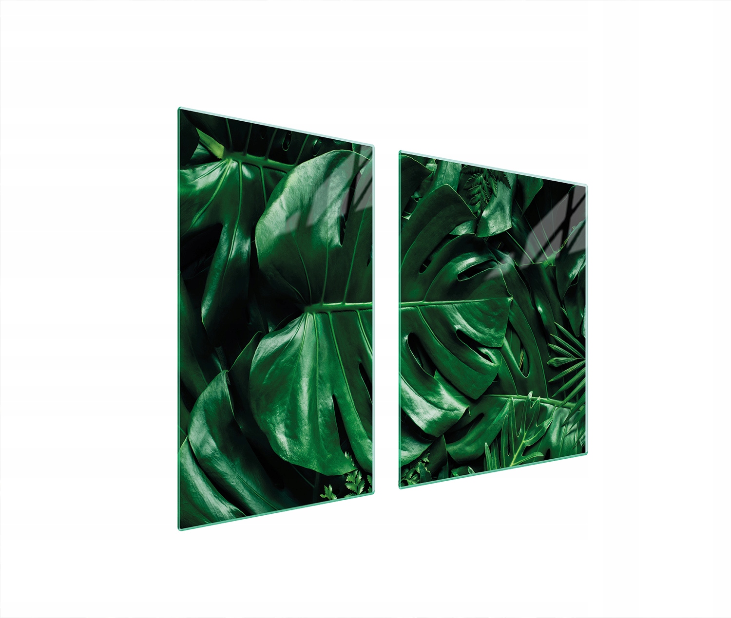 Skleněná Deska A Krájecí Deska 100x52 Monstera Tvrzené Sklo
