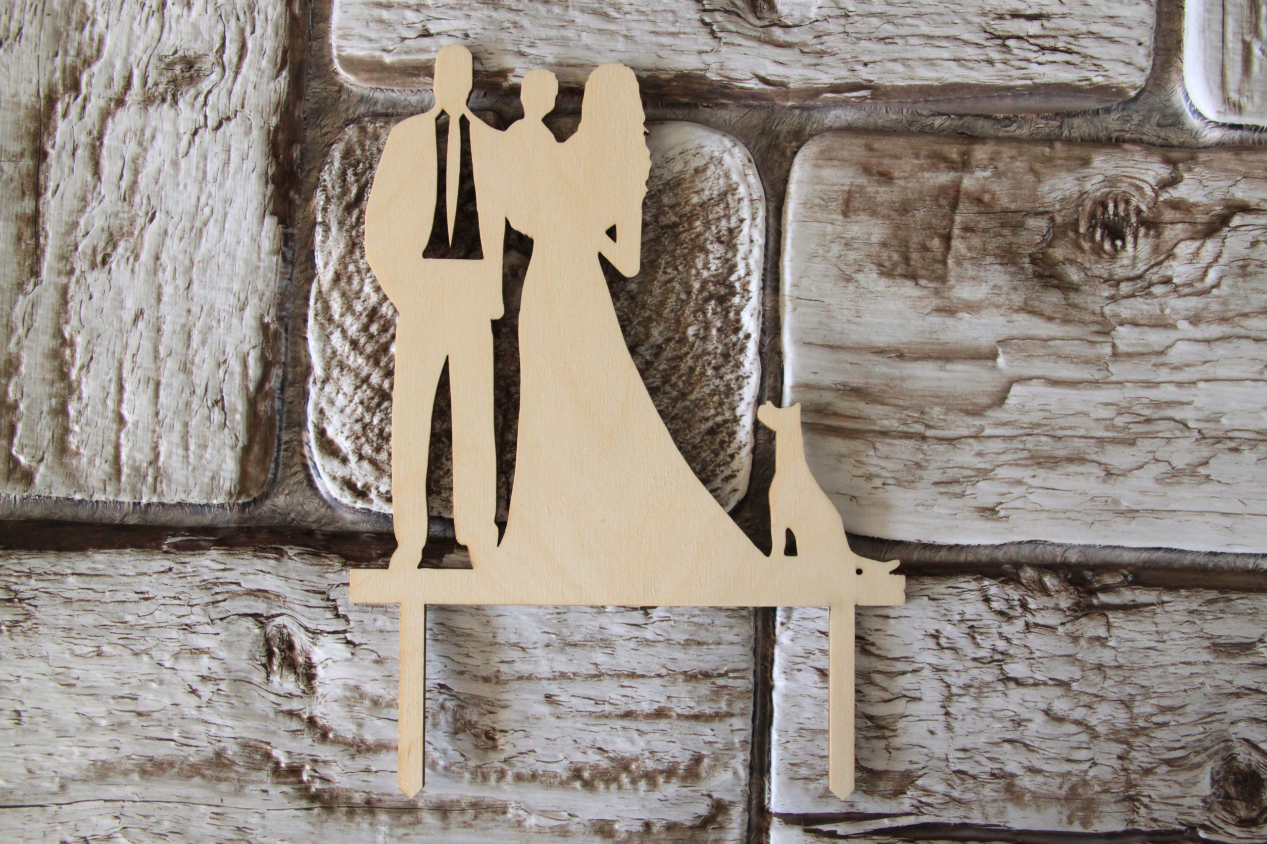 Topper Młoda Para rodzinny z niemowlakiem z psem Kod producenta TOP.NO28