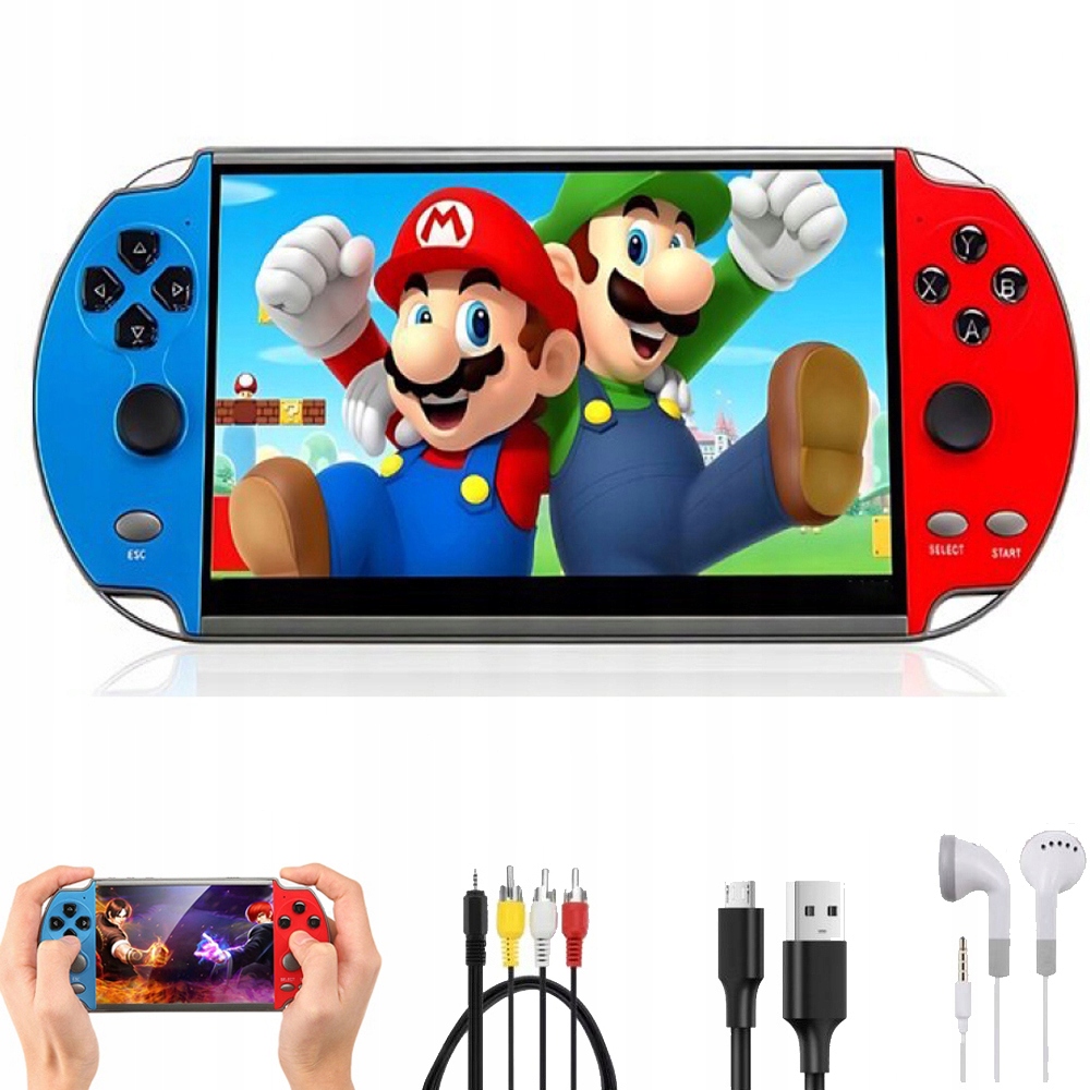 X7 43" Przenośna Konsola Do Gier Z Odtwarzaczem MP5 Grami Muzyką I Filmami