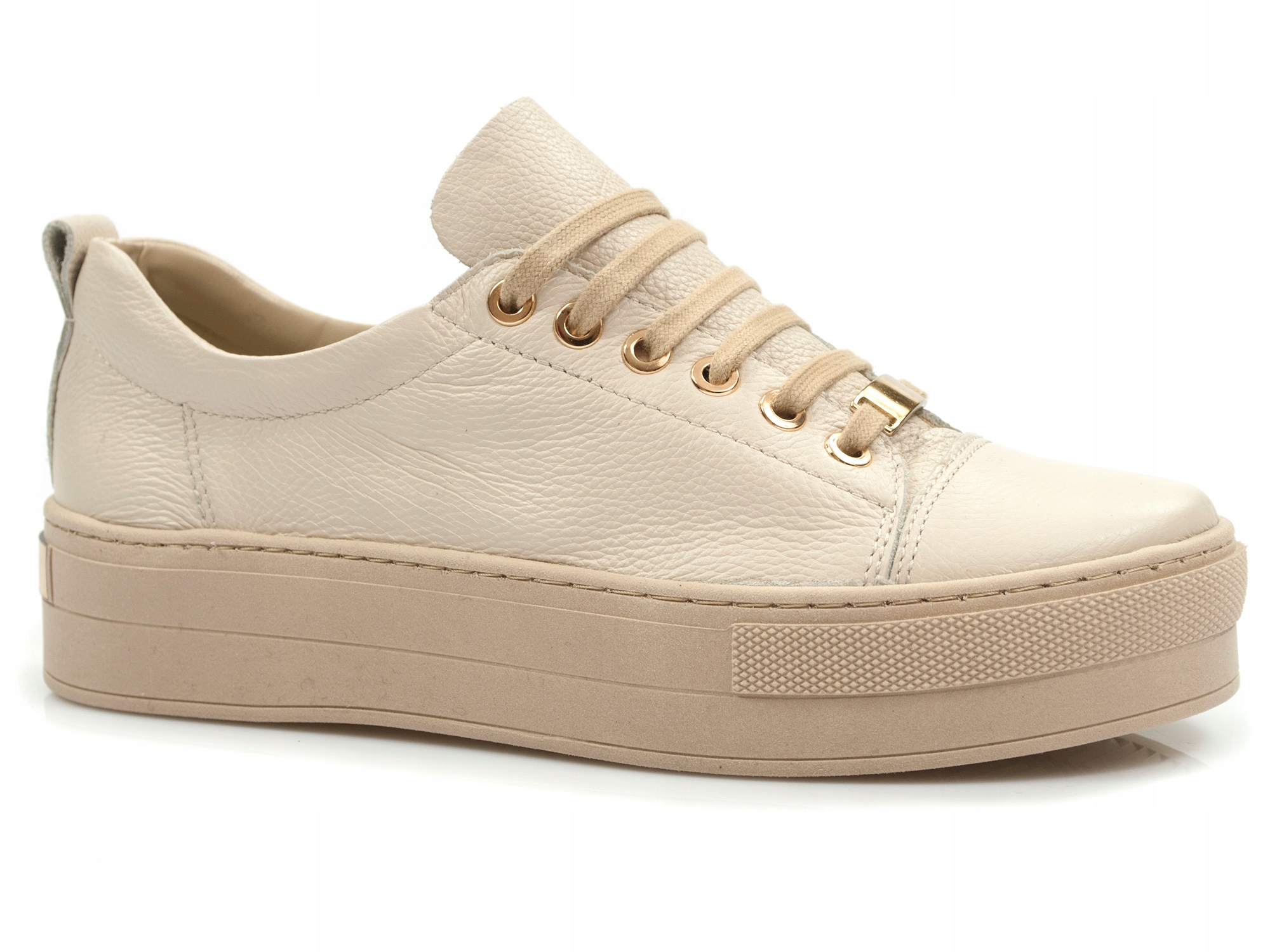 

sneakersy Dolce Pietro 4070 półbuty Beż i Czarny
