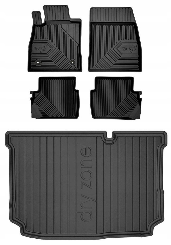 Set 77 Koberce a rohože Ford Fiesta Mk8 Hatchback 2017-2023 5d.