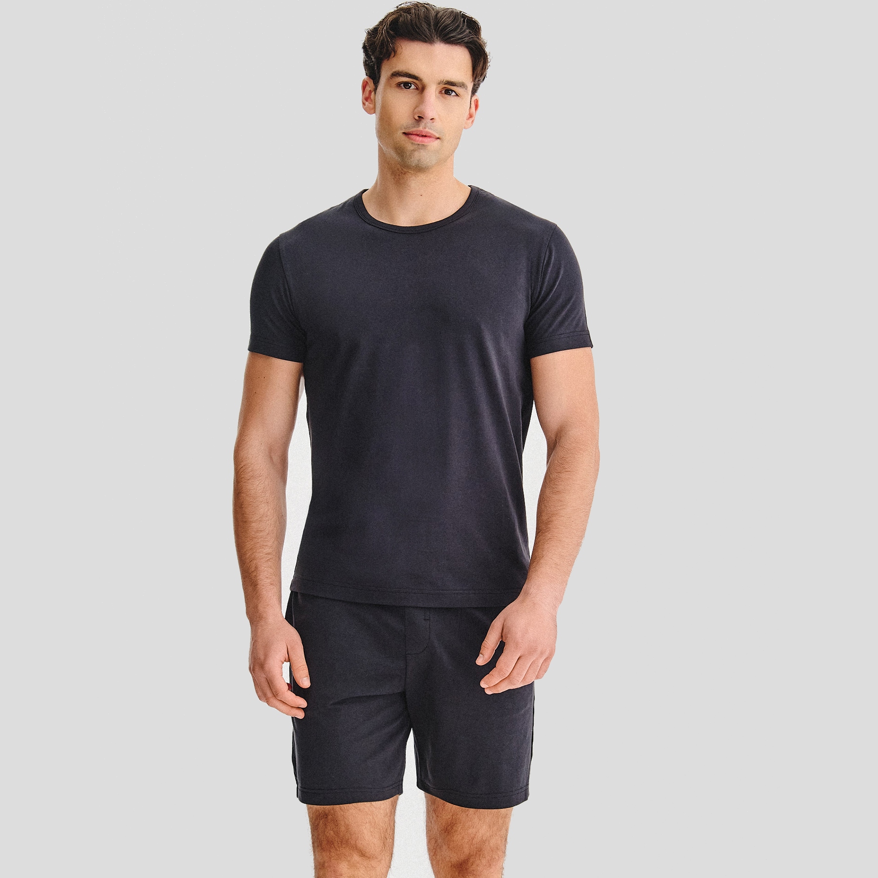 Černé pánské pyžamo s bavlnou, jednoduchý střih Pako Lorente vel XL