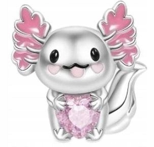 Srebrny charms do bransoletek Axolotl s925 SimplyMe + GRATIS