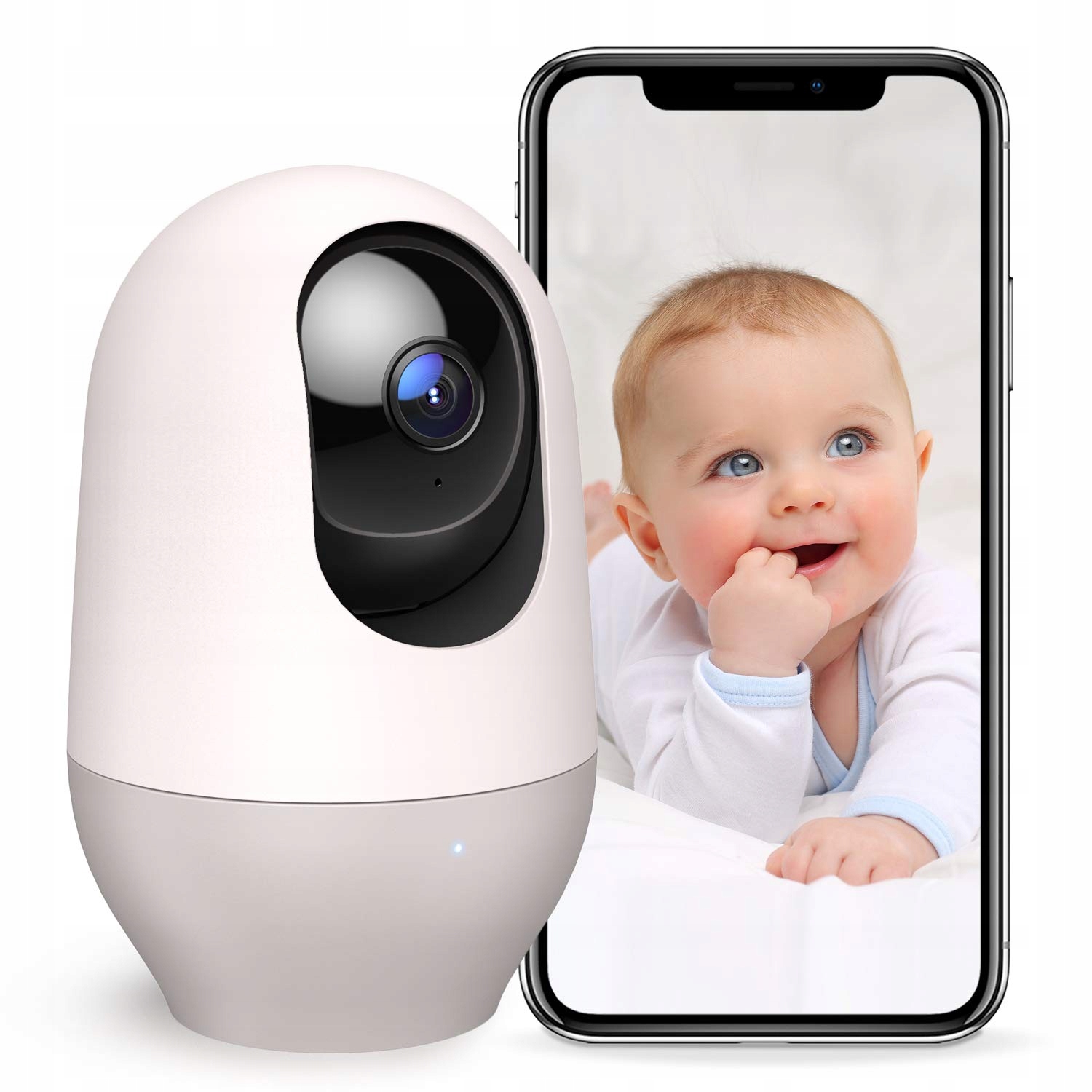NOOIE Kamera Dla Dzieci 360 Stopni Monitor WiFi 1080P HD Nocna Wizja Alexa — miniatura 2