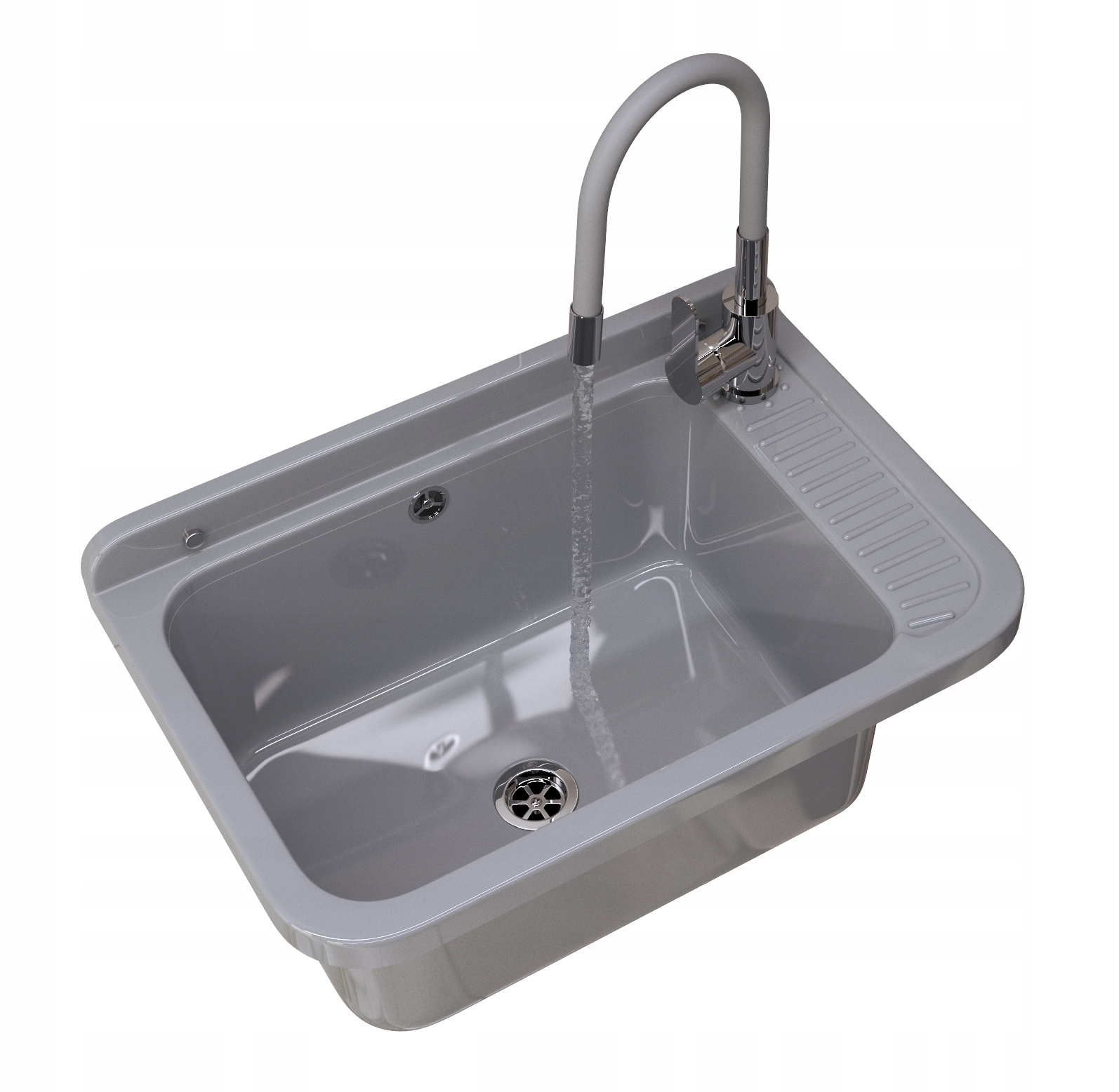 Šedý Technický Dřez Technická Pracovní Komora Velká Baterie Sada