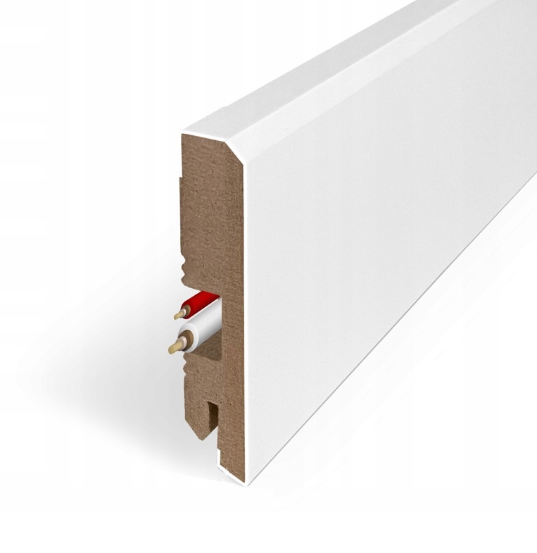 LISTWA MDF CUBO wym. 16x80mm dł. 100cm biała