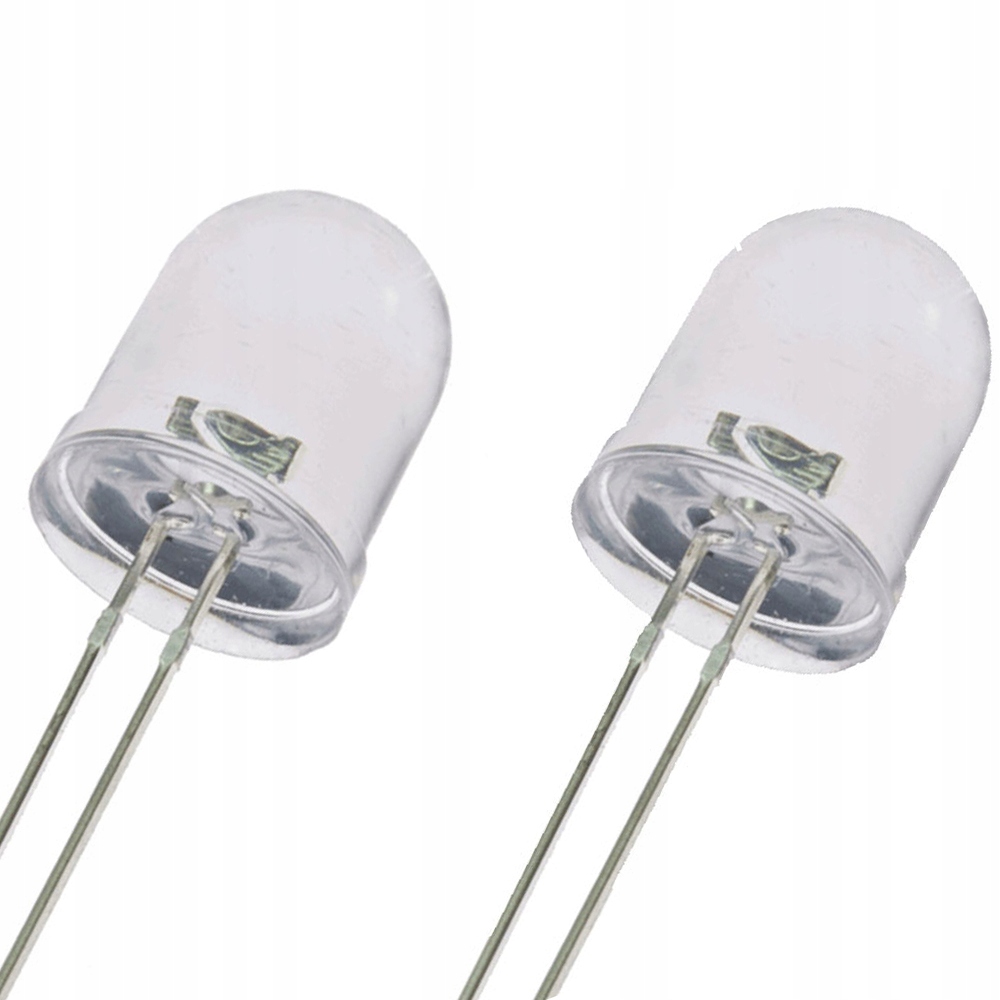 10× DIODY LED DIP 10mm BIAŁE I KOLOROWE do wyboru 8 barw | ZESTAW 10 SZT