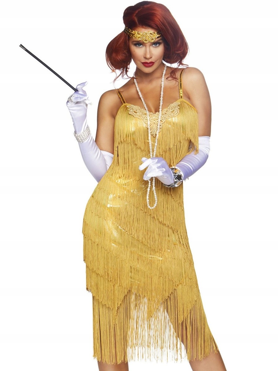 Kostým Zlatá Šaty Kostým léta 20 30 S