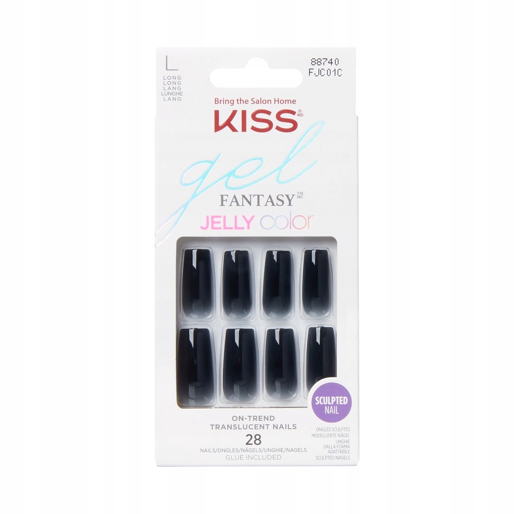 Kiss Umělé nehty Gel Fantasy Jelly Color (velikost L) 1 balení (28 kusů)
