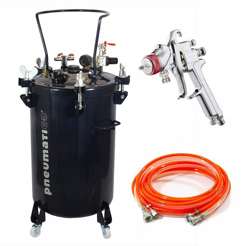 Tlaková nádrž na malování 60 l bez míchadla pistole 1,8 mm hadice