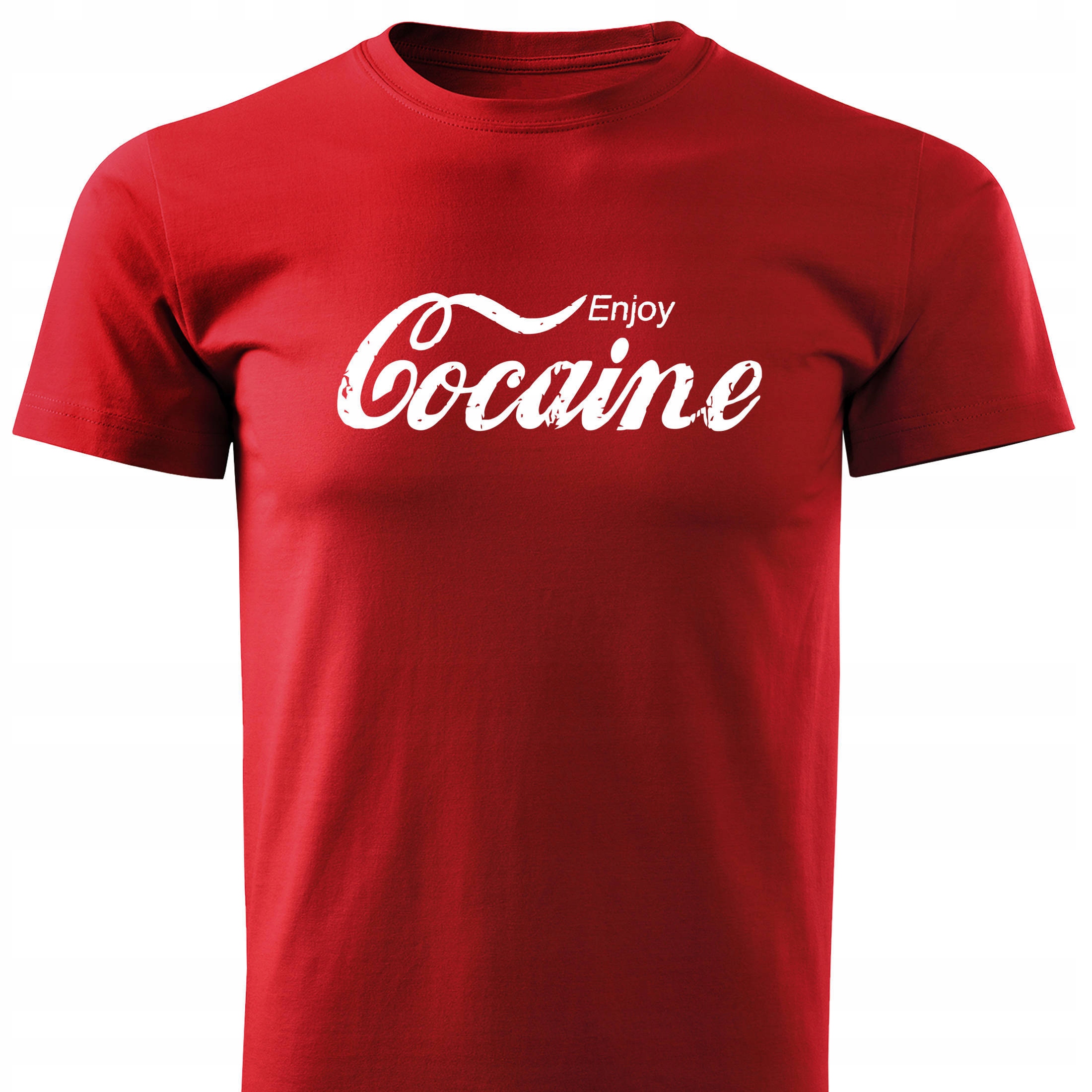 

Wesoła koszulka T-shirt z nadrukiem Coca Cocaine