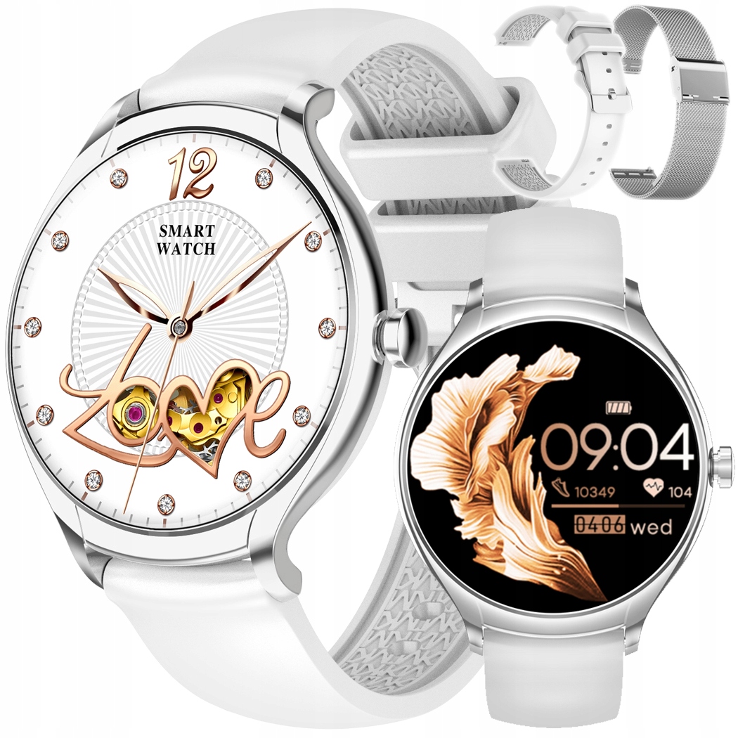 

Smartwatch Zegarek Damski Dwa Paski Rozmowy Pl