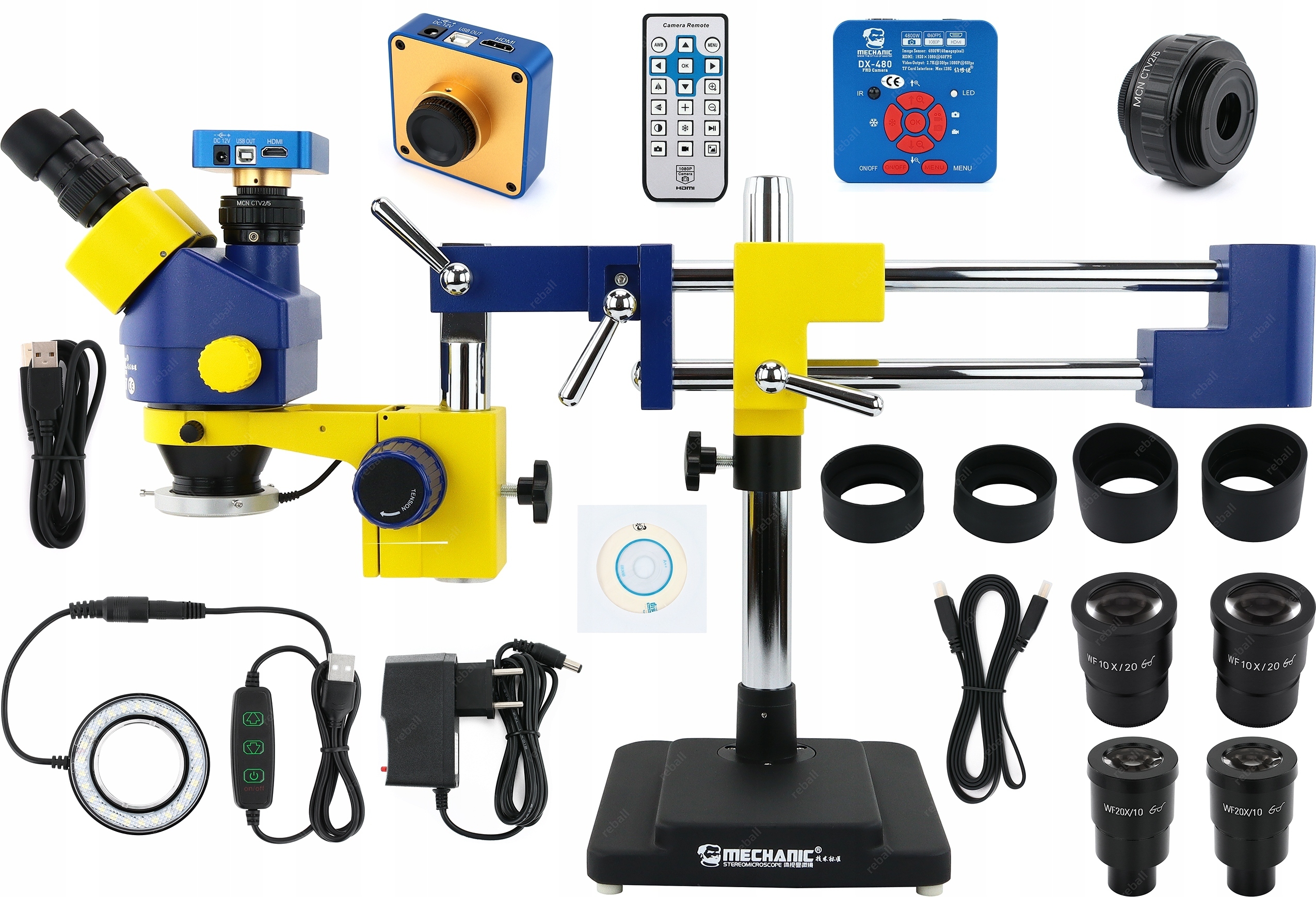 Stereoskopický Mikroskop Trinokular Mechanic MC75T-L2 Kamera 2.7K