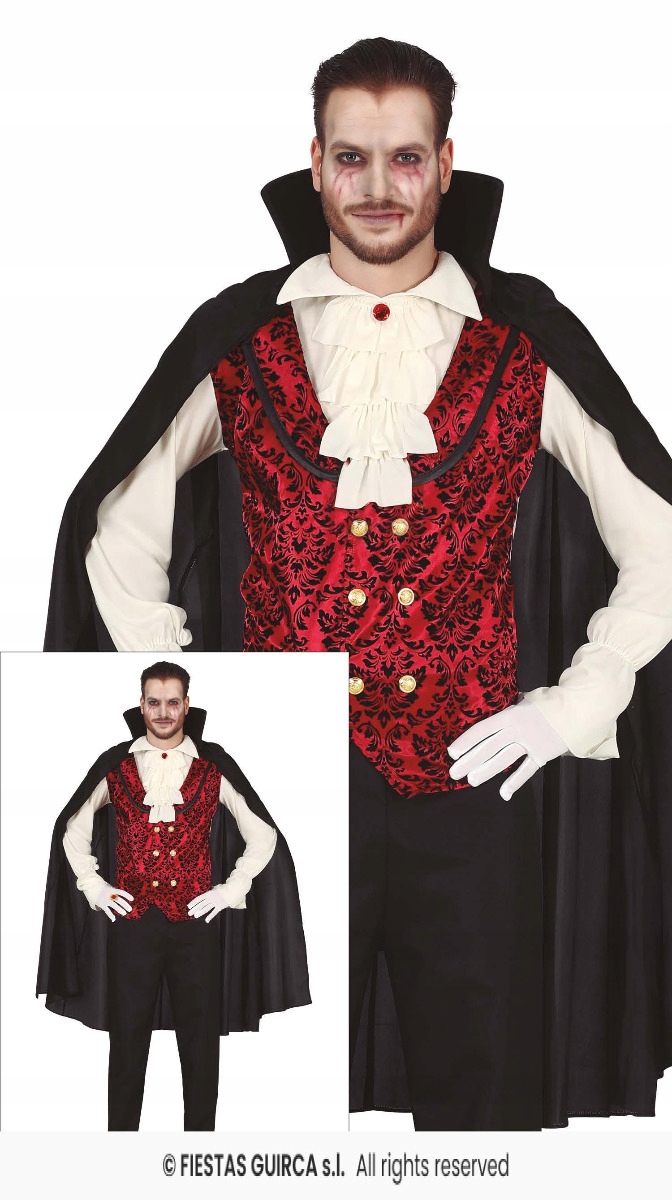 Kostým Viktoriánský upír Převlek Drakula Kostým Halloween S