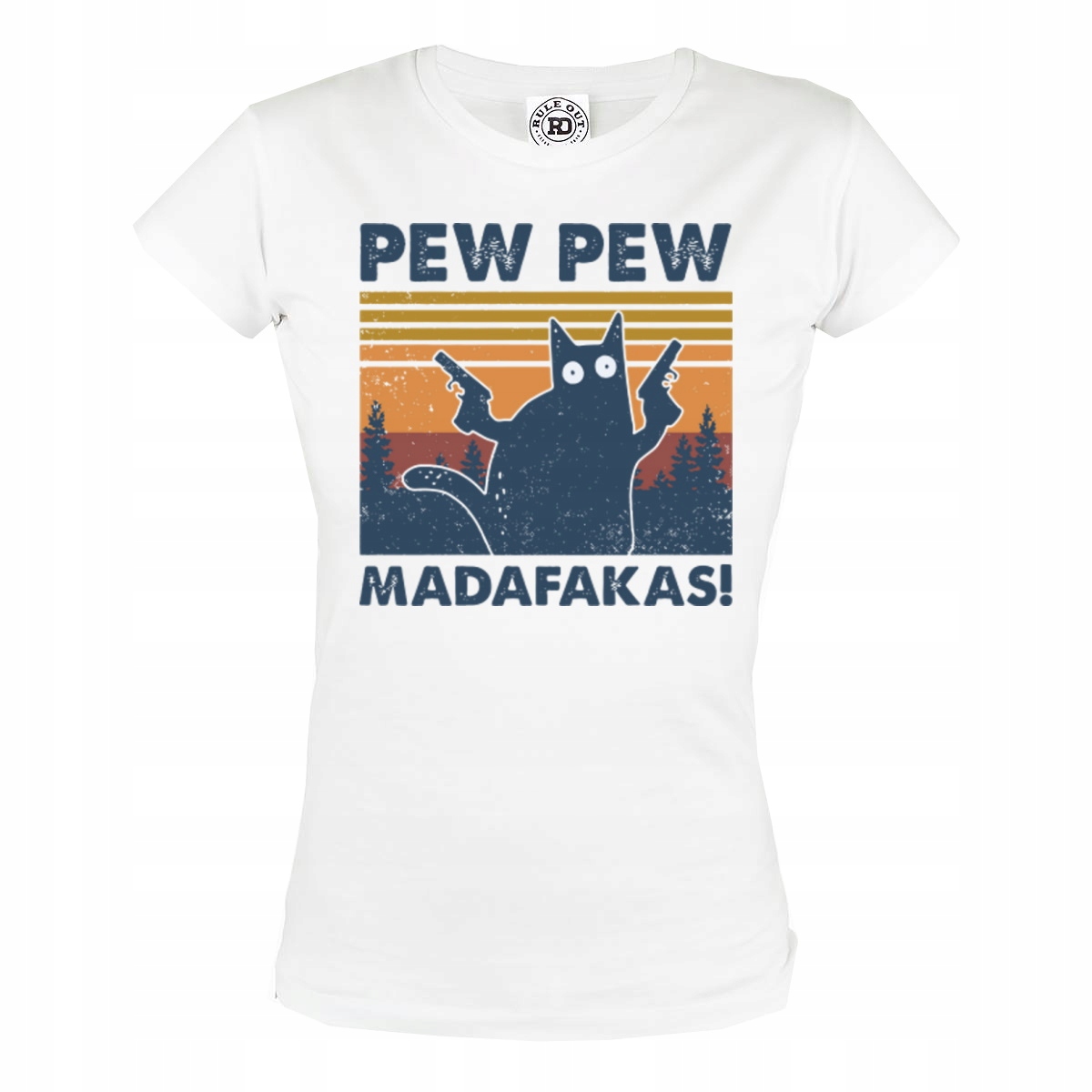 

Damska Koszulka Z Kotem Pew Pew Madafakas 18