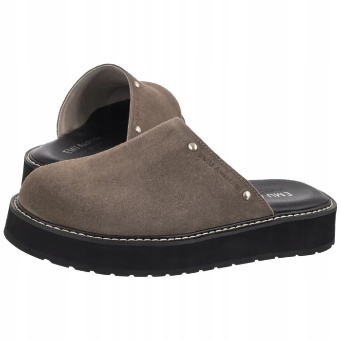 Dámské kožené boty Nazouváky Emu Austrálie Maroo Smoke W13285 Šedé