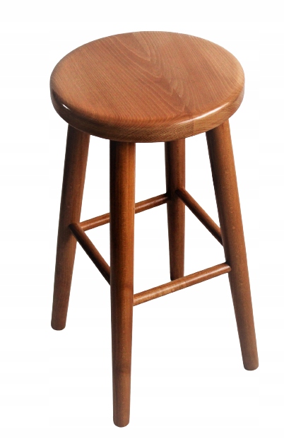 Taboret, hoker barowy z drewna bukowego