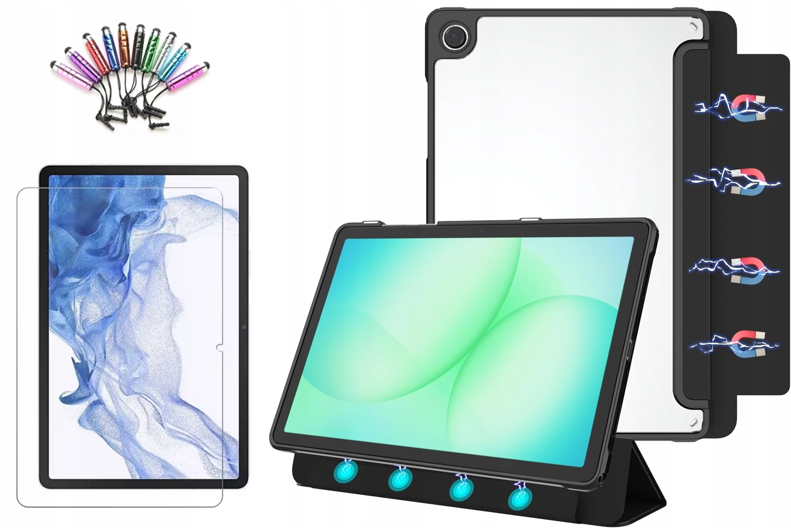 Etui Magne-Case Do Samsung Galaxy Tab A11+ A11 Plus 11 2023 szkło rysik