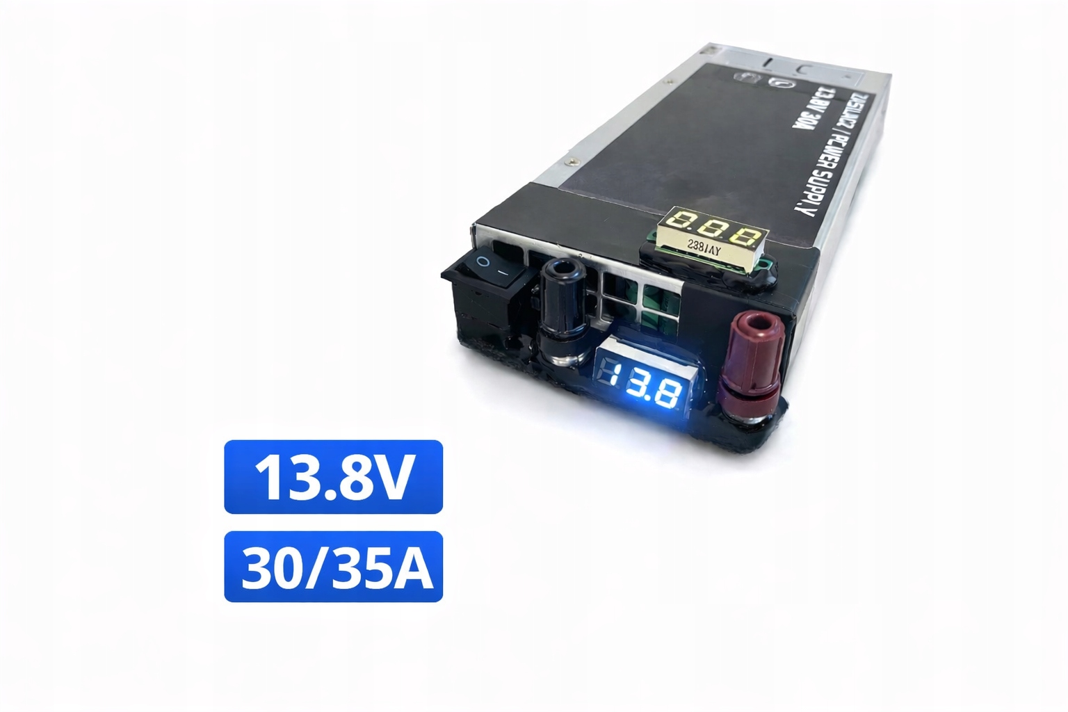 Zasilacz 13,8V 30A/35A Amperomierz/Woltomierz CB RADIO RADIO KF