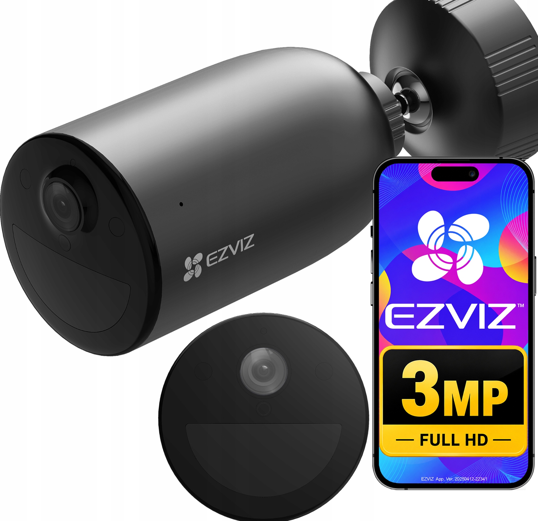 Venkovní 2K Lte kamera Ezviz EB3 4G s vlastním napájením a Ai detekcí