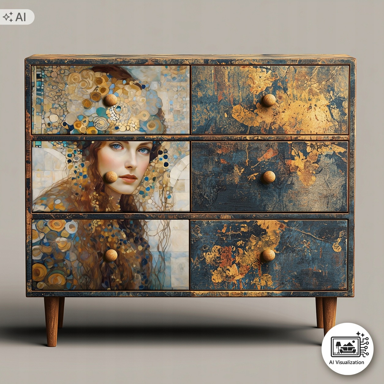 Sada nábytkového papíru pro decoupage FPA1011 Inspired by Klimt