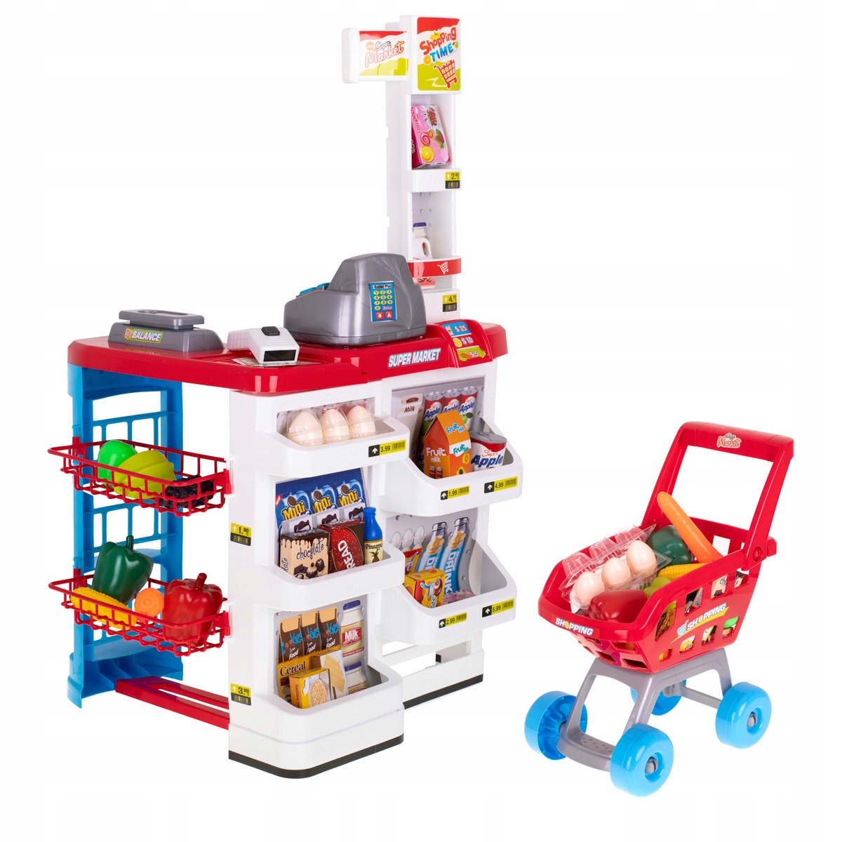 Sklep Kasa Fiskalna Supermarket Wózek