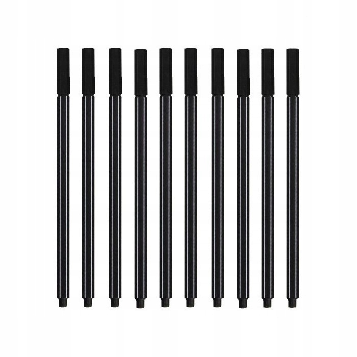 Черная ручка 0,4 мм - 10 шт.